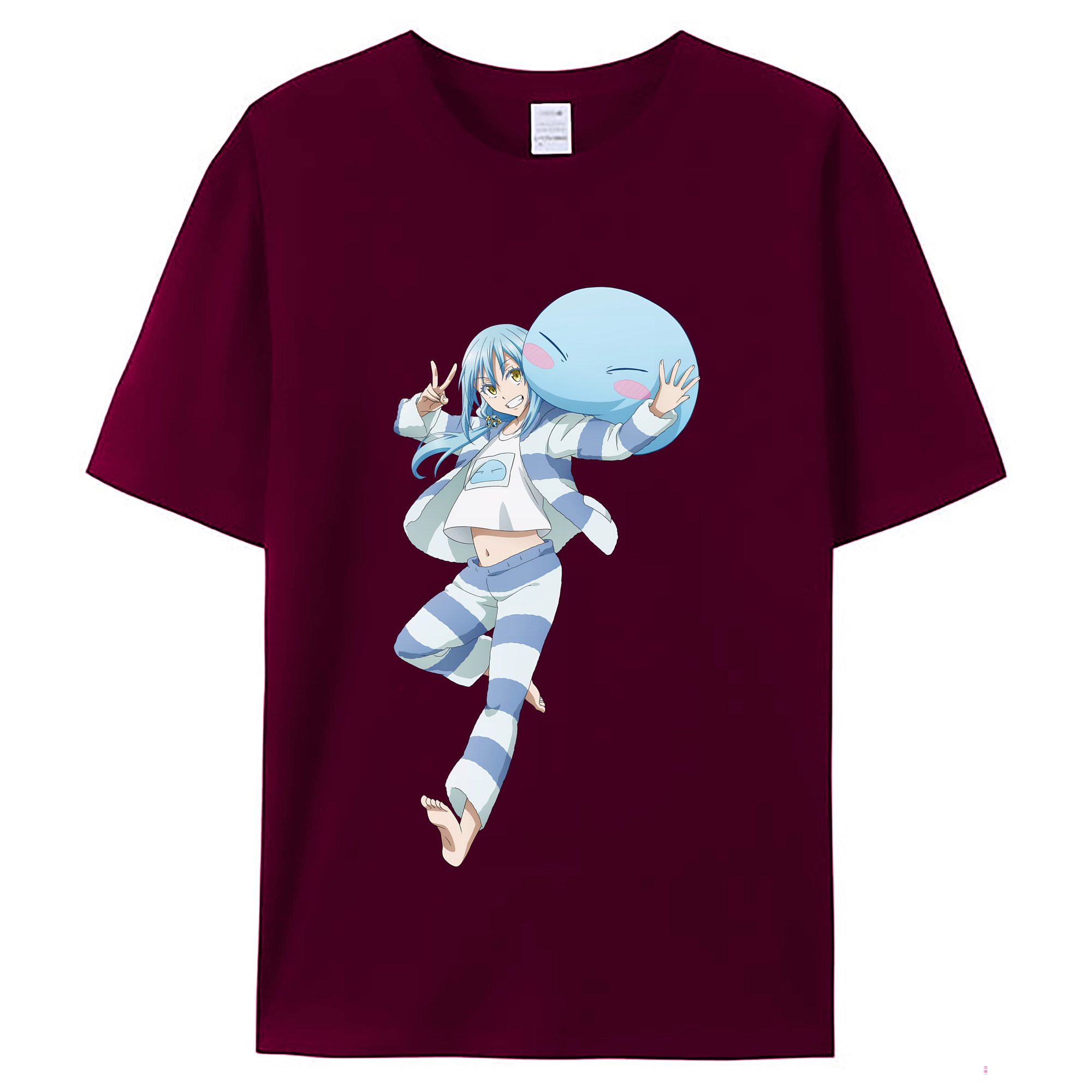 （画像用） 転スラ Regarding Reincarnated to Slime レディースカジュアルプリントTシャツ（綿100％）